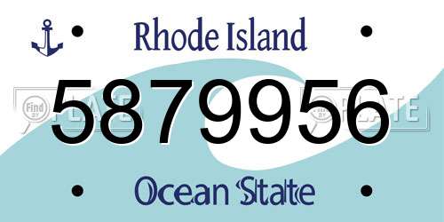 5879956 Rhode Island License Plate