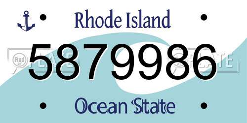 5879986 Rhode Island License Plate