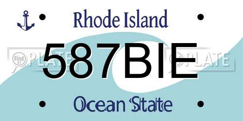 587BIE Rhode Island License Plate