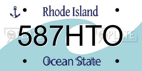 587HTO Rhode Island License Plate