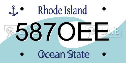587OEE Rhode Island License Plate