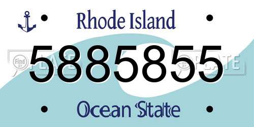 5885855 Rhode Island License Plate