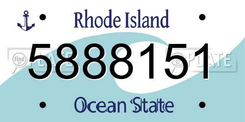 5888151 Rhode Island License Plate