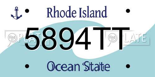 5894TT Rhode Island License Plate