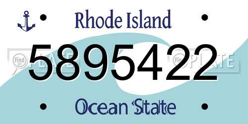 5895422 Rhode Island License Plate