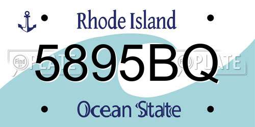 5895BQ Rhode Island License Plate
