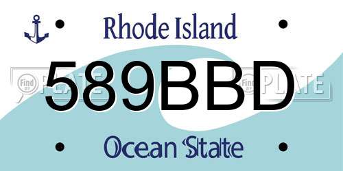 589BBD Rhode Island License Plate