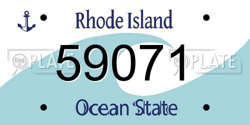 59071 Rhode Island License Plate