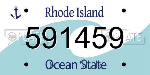 591459 Rhode Island License Plate