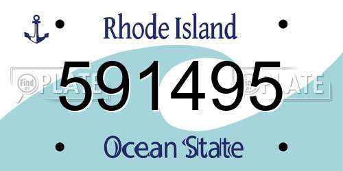 591495 Rhode Island License Plate