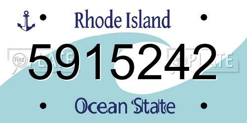 5915242 Rhode Island License Plate