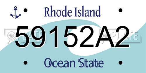 59152A2 Rhode Island License Plate