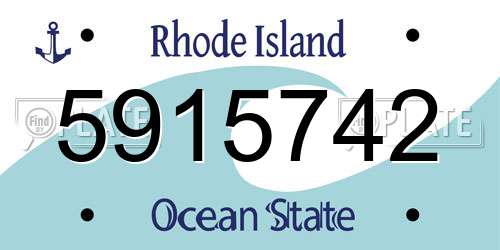 5915742 Rhode Island License Plate