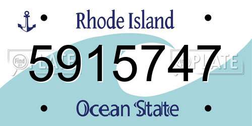 5915747 Rhode Island License Plate