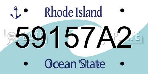 59157A2 Rhode Island License Plate
