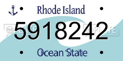 5918242 Rhode Island License Plate