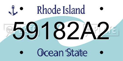 59182A2 Rhode Island License Plate
