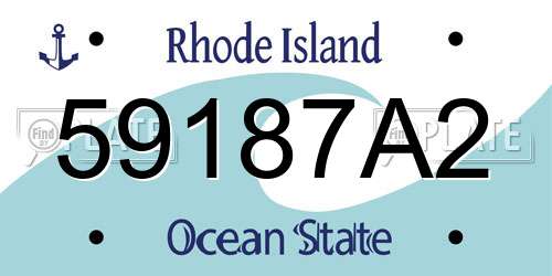 59187A2 Rhode Island License Plate