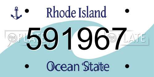 591967 Rhode Island License Plate