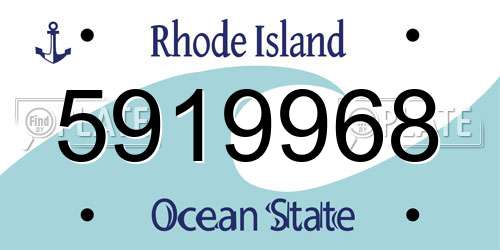 5919968 Rhode Island License Plate