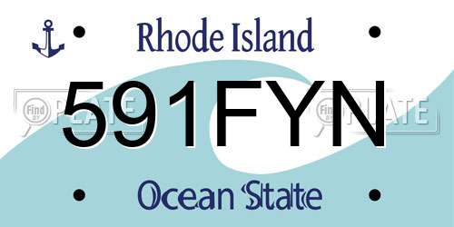591FYN Rhode Island License Plate
