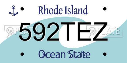 592TEZ Rhode Island License Plate
