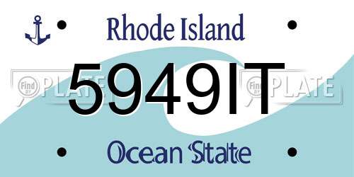 5949IT Rhode Island License Plate