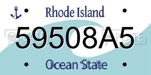 59508A5 Rhode Island License Plate