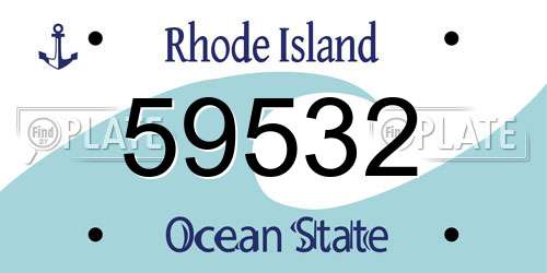 59532 Rhode Island License Plate