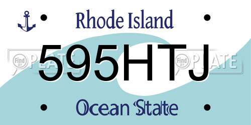595HTJ Rhode Island License Plate