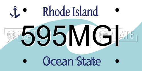 595MGI Rhode Island License Plate