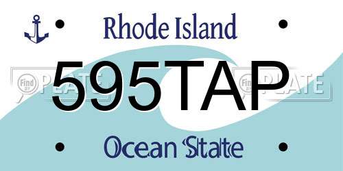 595TAP Rhode Island License Plate