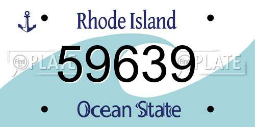 59639 Rhode Island License Plate