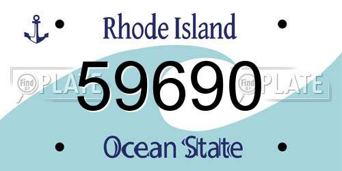 59690 Rhode Island License Plate