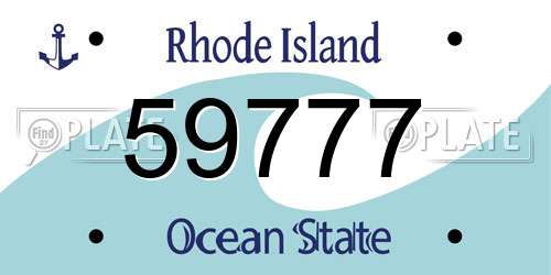 59777 Rhode Island License Plate