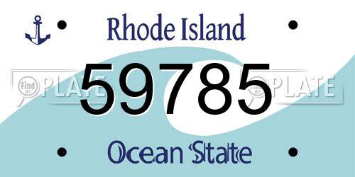 59785 Rhode Island License Plate