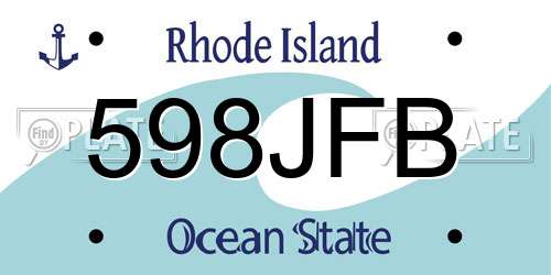 598JFB Rhode Island License Plate