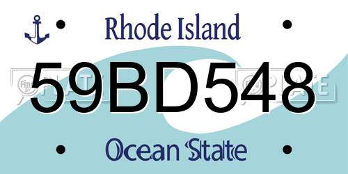 59BD548 Rhode Island License Plate