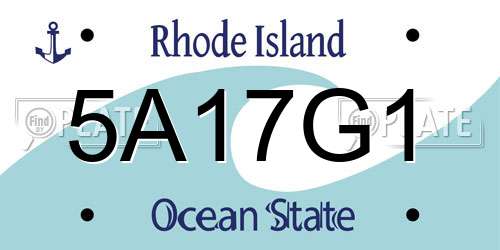 5A17G1 Rhode Island License Plate