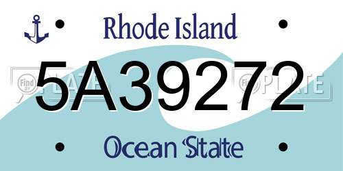 5A39272 Rhode Island License Plate