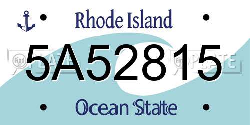 5A52815 Rhode Island License Plate