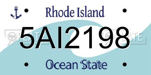 5AI2198 Rhode Island License Plate
