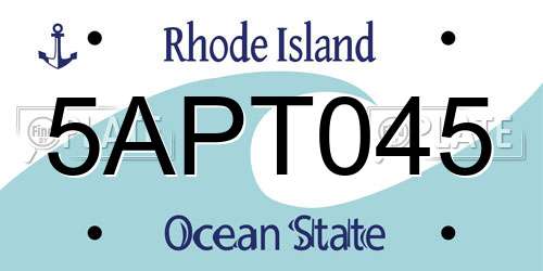 5APT045 Rhode Island License Plate