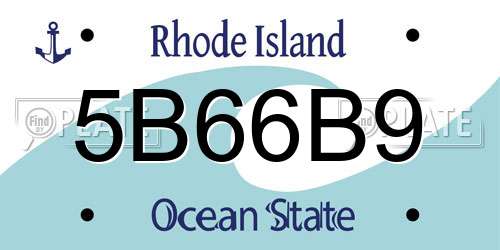 5B66B9 Rhode Island License Plate