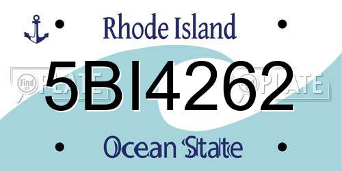 5BI4262 Rhode Island License Plate