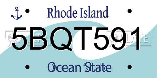 5BQT591 Rhode Island License Plate