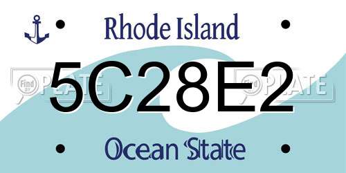 5C28E2 Rhode Island License Plate