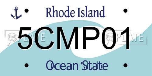 5CMP01 Rhode Island License Plate