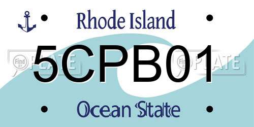 5CPB01 Rhode Island License Plate