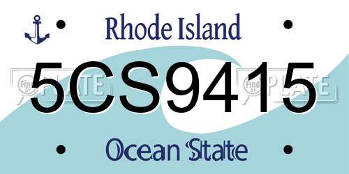 5CS9415 Rhode Island License Plate